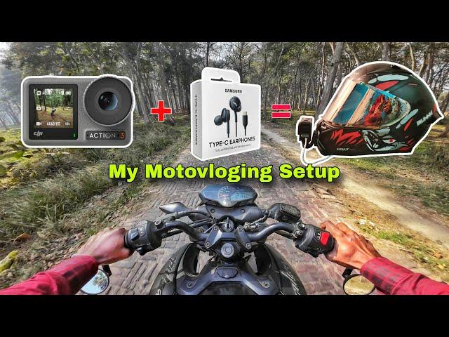 My Motovloging Setup | Best Motovloging Setup in budget | DJI Osmo Action 3