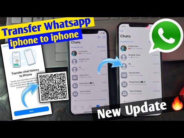 NEW UPDATE  Transfer whatsapp iphone to iphone | transfer whatsapp from old iphone to new iphone