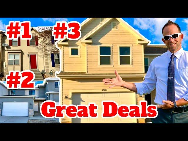 Three Affordable Homes for SALE in Eagle Mountain Utah - Home Tour