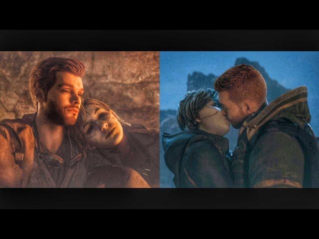 All Romantic Scenes of Cal & Merrin | Star Wars Jedi Survivor