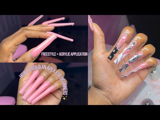 ACRYLIC APPLICATION FOR BEGINNERS| HOW TO BUILD AN APEX | BEGINNER NAIL TUTORIAL 🩵