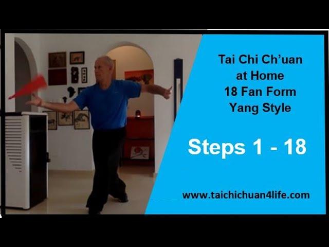 Tai Chi at Home 18 Fan Form Steps 17 and 18