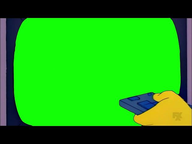 The Simpsons - TV Meme Template - Green Screen