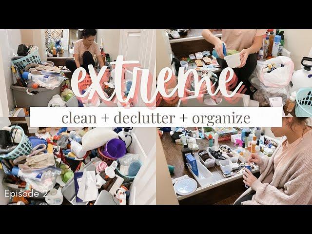 PT. 2 Extreme Clean Declutter & Organize | Big Mess | Clutter Cleaning Motivation | Clean With Me!