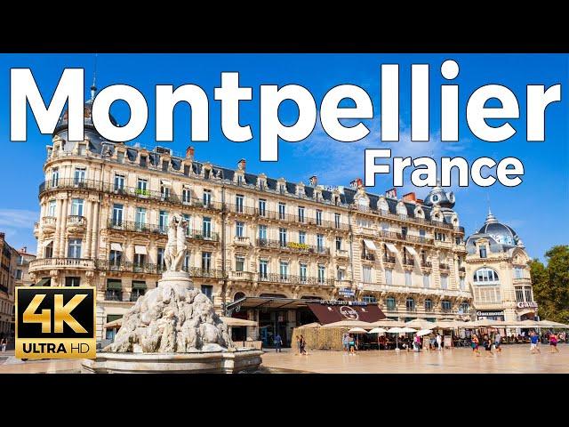 Montpellier 2022, France Walking (Tour 4k Ultra HD 60 fps) - With Captions