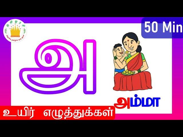 உயிர் எழுத்துக்கள்- Uyir Ezhuthukal | Learn Tamil Alphabets | Tamilarasi