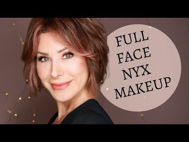 BEST DRUGSTORE MAKEUP | Full Face of NYX Beauty on Mature Skin | Dominique Sachse