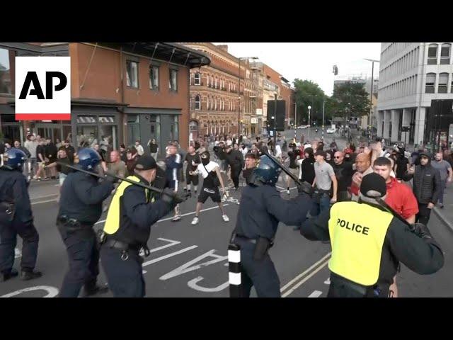 Far-right activists clash with police as violent protests erupt across UK