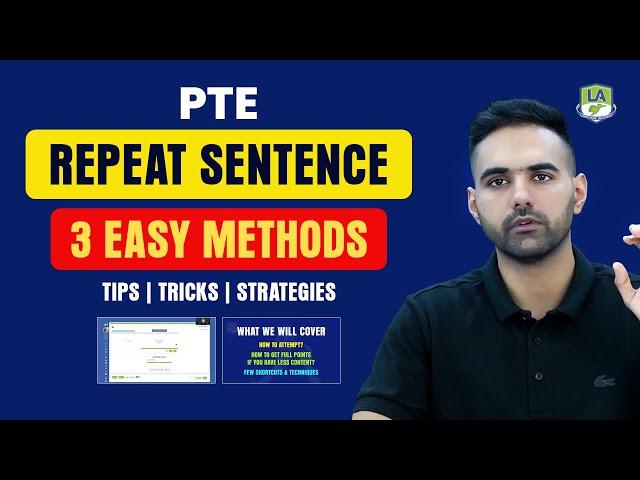 How to attempt PTE Repeat Sentence | 3 Easy Methods | Tips, Tricks & Strategies | Language Academy