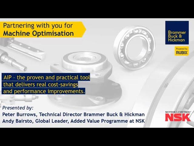 NSK Asset Improvement Programme for Machine Optimisation : Webinar Video