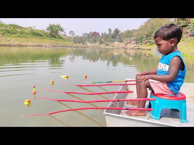 Best Hook fishing 2022|Little Boy hunting fish by fish hook From beautiful naturePart-13