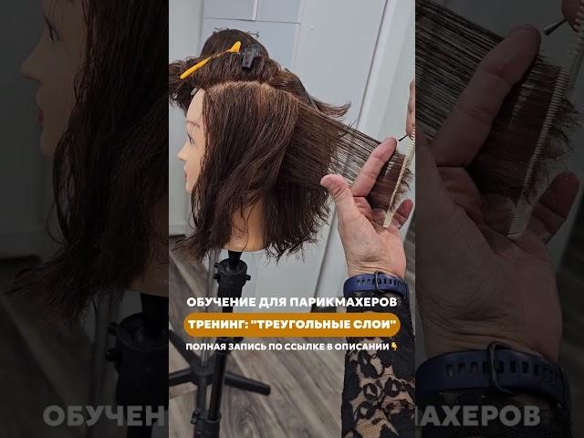 Учимся технике «Треугольные слои» #треугольныеслои #женскиестрижкиобучение #техникатреугольныеслои