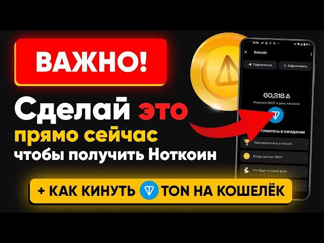 NOTCOIN — как получить монеты?  | Как пополнить TON на кошелёк | Новости листинга ноткоин