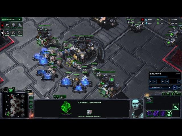 SC2 Platinum League: 1 Base Marine Marauder Cyclone