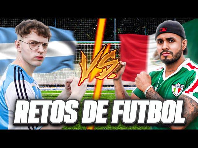 ARGENTINO vs. MEXICANO - ¿QUIEN ES MEJOR? - RETOS DE FUTBOL (PRECISION, PUNTERIA Y POTENCIA)