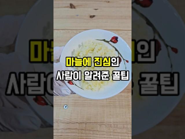 마늘에 진심인 사람이 알려준 꿀팁 #살림꿀팁 #생활꿀팁 #꿀팁