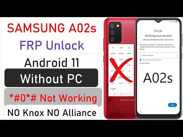 Samsung Galaxy A02s FRP Bypass Android 11 U3/U4 Not Working Knox | A02s Google Account Remove 2022