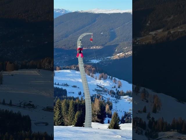 ️ Zipline in Val Gardena #ski #alps #snow #italy