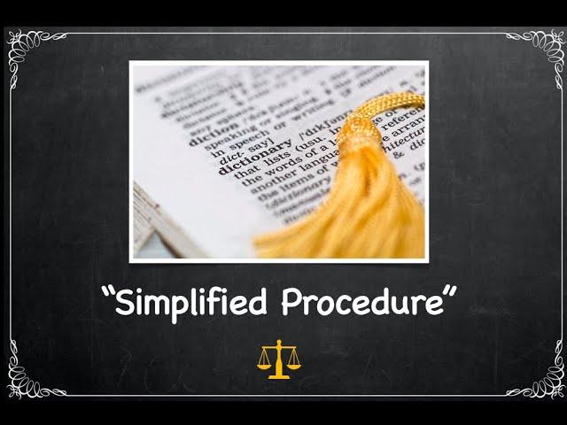 Simplified Procedure Ontario-Part 1The basics; Rule 76 (Civil Litigation)