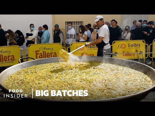 How 160-Kilogram Paellas Feed 1,400 People In Spain | Big Batches | Food Insider