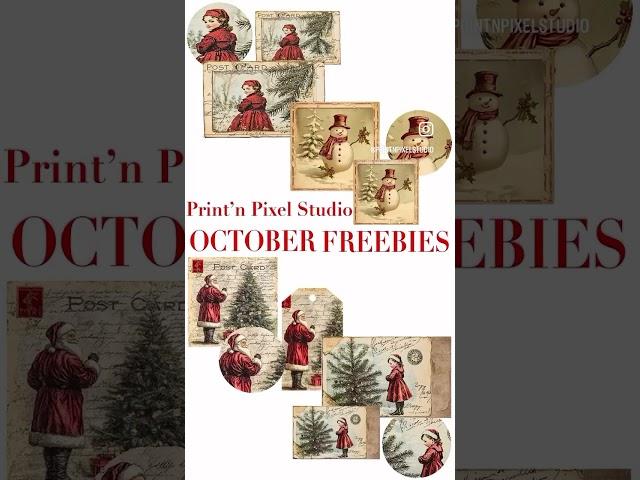 Freebie ~Antique Style Tags, Postcards, Circles, and Labels. Thank you for supporting our channel!