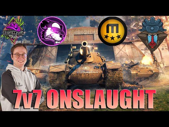 7 Streamers, 1 Platoon: 2+ Hours of ONSLAUGHT Mode! | World of Tanks