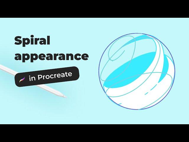 Frame-by-frame animation of a ball's spiraling appearance [Procreate]