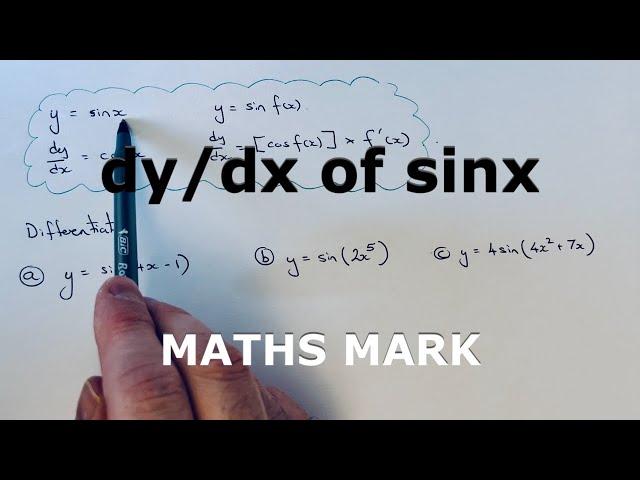 dy/dx of sinx - Differentiating Functions Of Sine