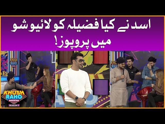 Asad Ray Propose Fazeela In Live Show | Khush Raho Pakistan Season 9 | Faysal Quraishi Show