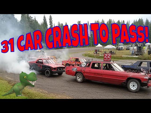 Rust Valley Restorers DUBS KUSTOMS Battlac CRASH TO PASS @ Goldpan speedway in Quesnel BC 2022