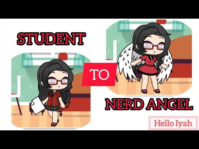 GACHA LIFE - MAKING STUDENT CHARACTER TO A NERD ANGEL CHARACTER