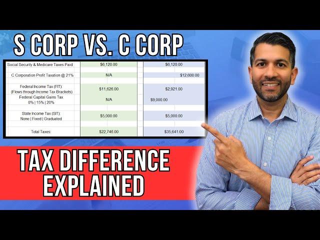 S Corp vs. C Corp Tax Differences EXPLAINED