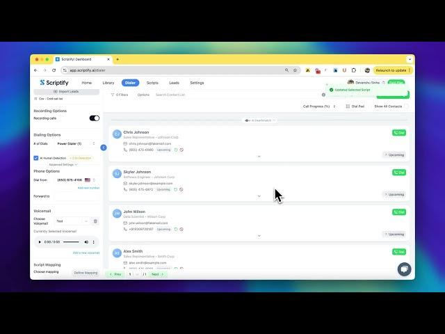 Using Scriptify's AI Parallel Dailer