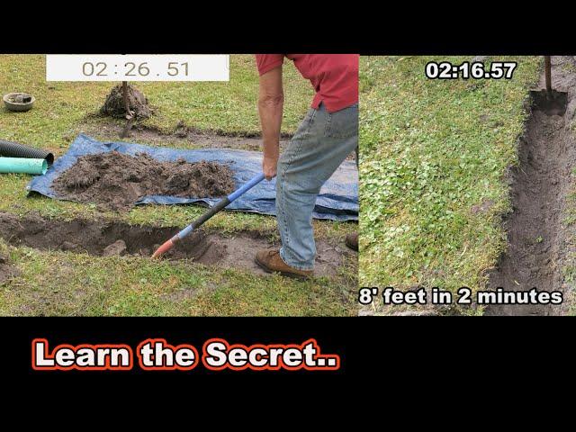 Fastest Way to Dig a Trench - Never get Tired Again