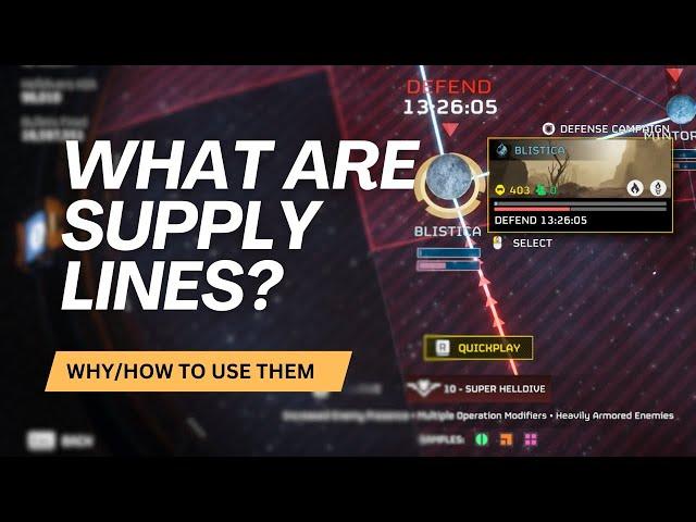 HELLDIVERS 2 What are Supply Lines and How To Use Them