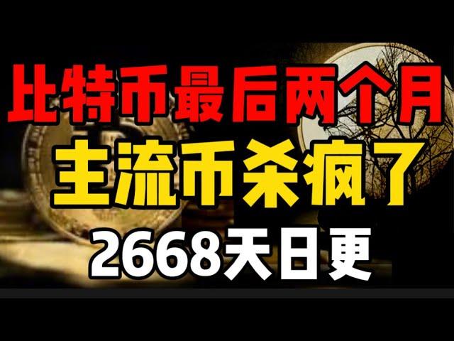 比特币最后两个月见顶？主流币杀疯了，一天上涨50%？2668天日更