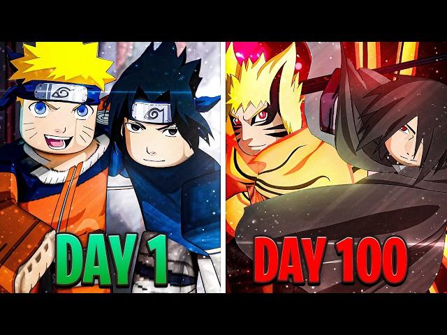 Spending 100 Days As DUO NARUTO & SASUKE In Shindo Life | Shinobi Life 2 Roblox