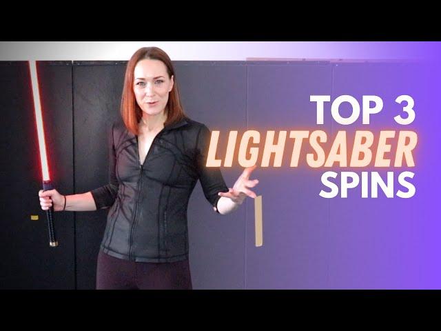 TOP 3 LIGHTSABER SPINS | Michelle C. Smith (EASY!)