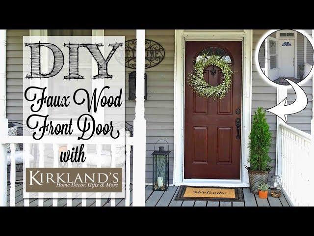 DIY Faux Wood Front Door | Metal Door Transformation