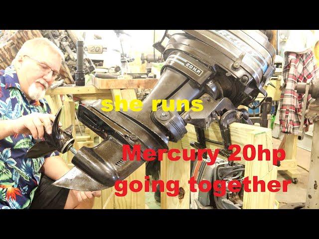 1975 Mercury 20hp Part 3  Water pump - Gearbox - Run