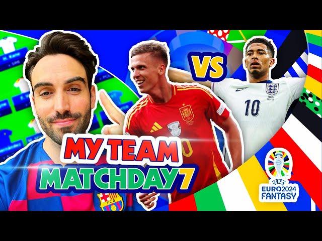 TEAM SELECTION | Spain vs England | Euro 2024 fantasy tips | Matchday 7