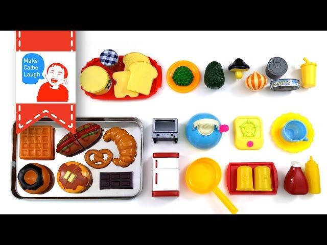 Velcro Food Toy Cutting Pancake Croissant Plastic Cooking Playset for teaching children