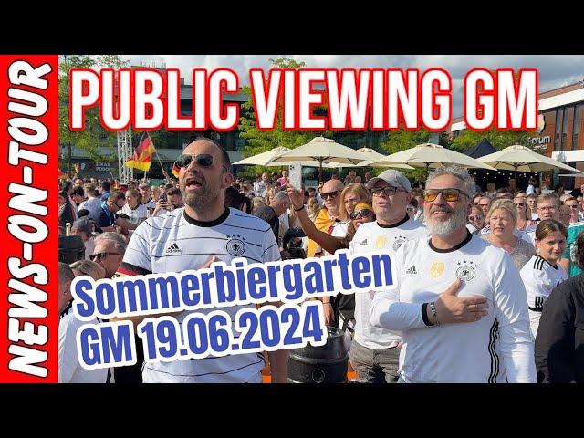 GER/HUN Fussball #EM2024 Deutsche Nationalhymne @Sommerbiergarten Gummersbach