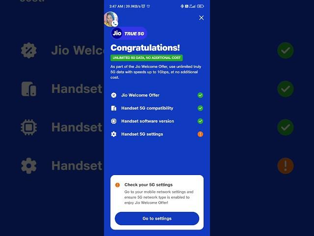 Handset 5g settings not enabled Jio | check your 5g settings Jio |