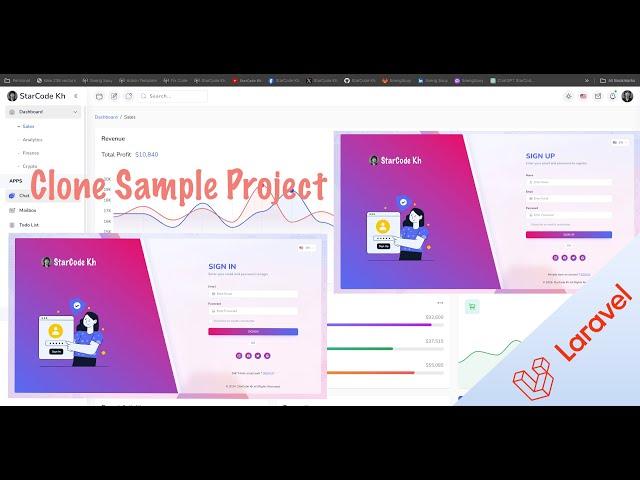 Clone Sample Project Admin Dashboard with Laravel