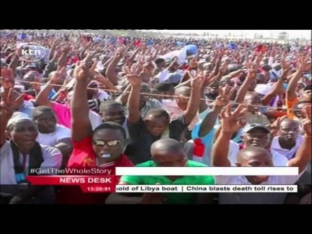 Edward Lowassa holds a massive rally in Tanzania ahead of the October polls