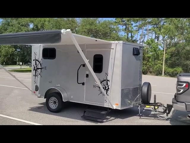 6 x 12 cargo trailer camper conversion tour