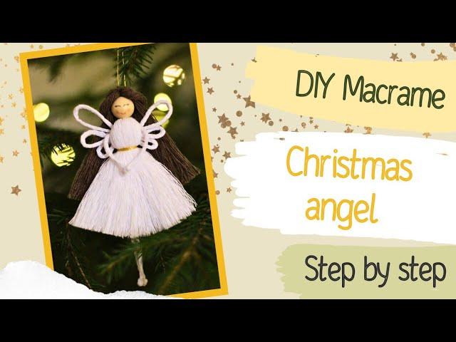 Tutorial Christmas angel macrame, macrame doll, diy macrame angel, chrismas doll, christmas gifts