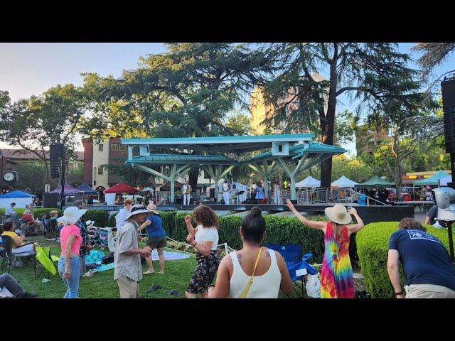 Andre Thierry Zydeco Accordion band at Concord's Music and Market concert.