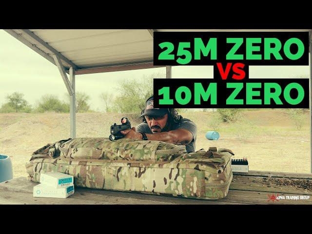 Pistol Optics: 25M Zero vs 10M Zero